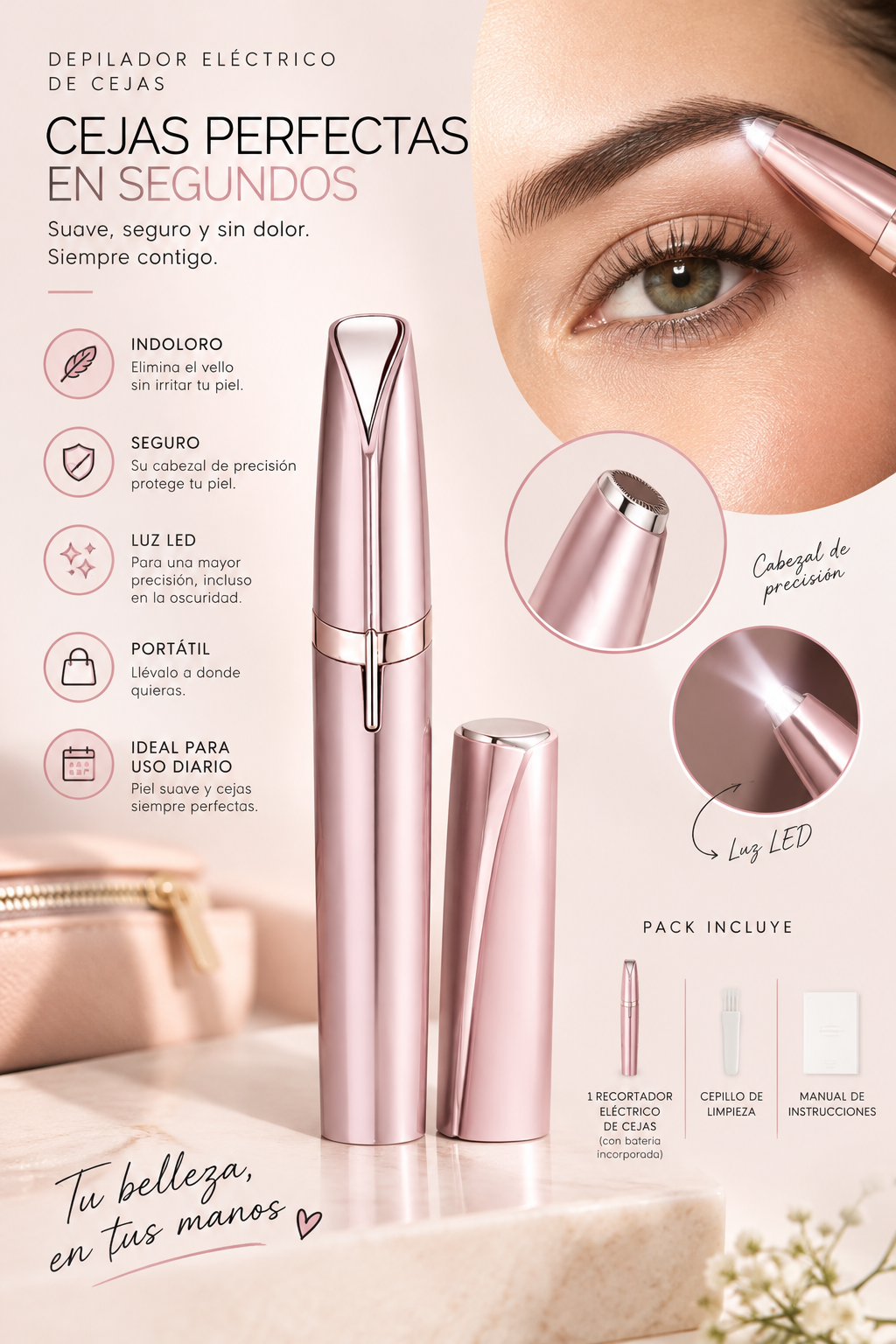 Lapiz LED Moldeador De Cejas